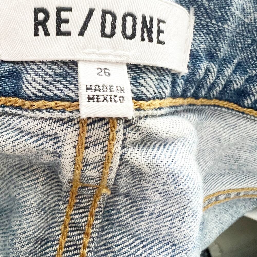 Re/Done Originals Low Rider Loose Wide-Leg Baggy Jeans Denim Blue Size 26 NWT - Picture 8 of 14
